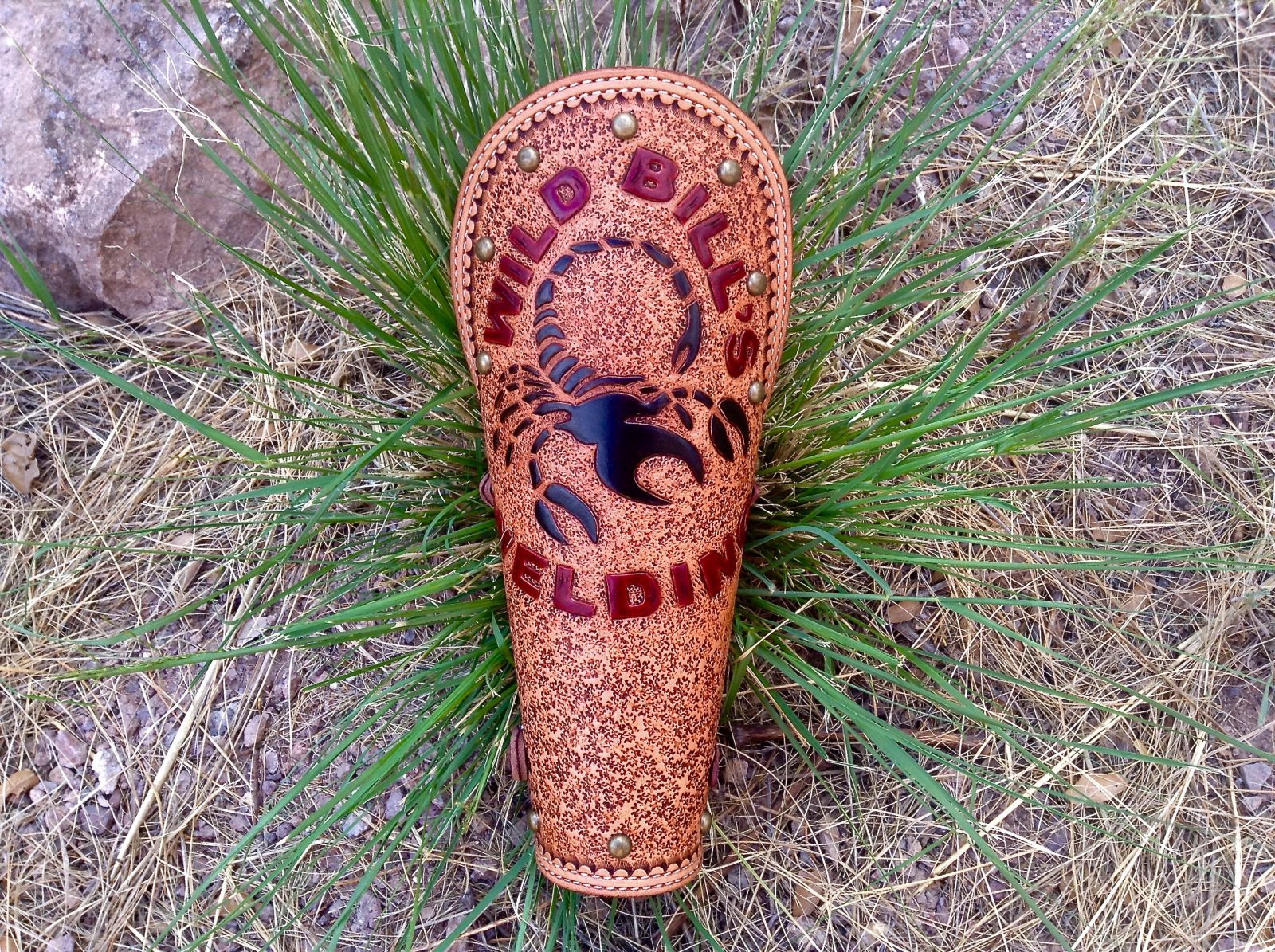 Custom Leather Welding Arm Pad Cuff And Rod Pouches Double Eagle 