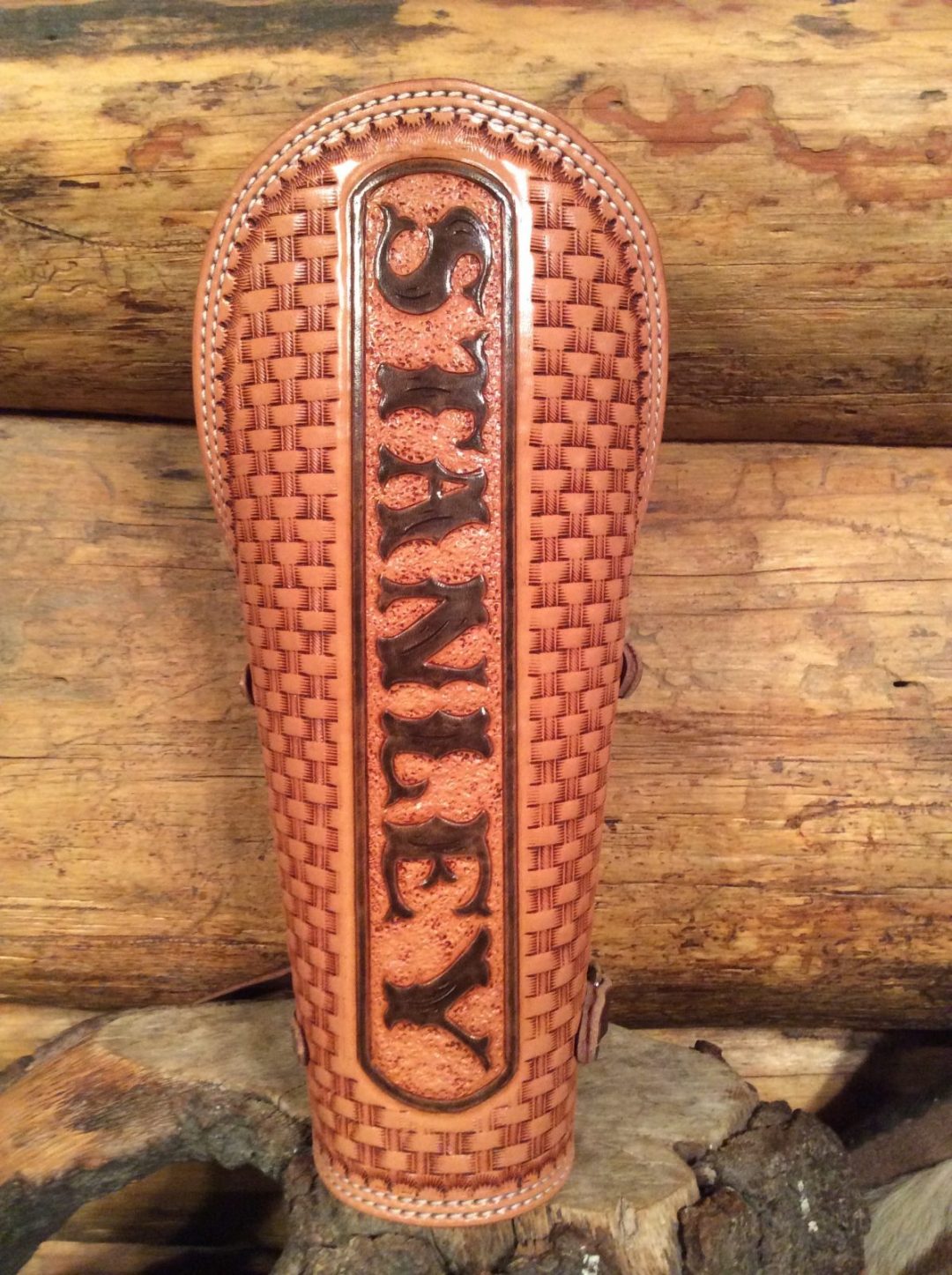 Custom Leather Welding Arm Pad/Cuff and Rod Pouches Double Eagle