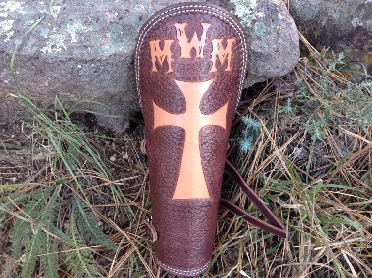 Custom Leather Welding Arm Pad/Cuff and Rod Pouches Double Eagle