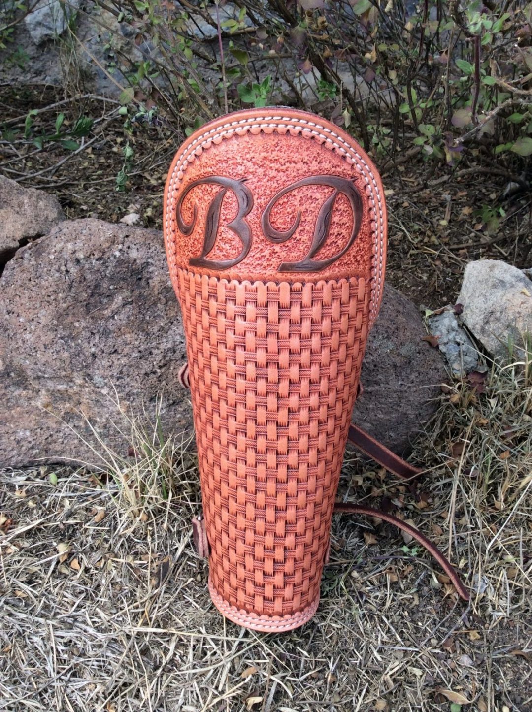 Custom Leather Welding Arm Pad/Cuff and Rod Pouches Double Eagle Leathersmith