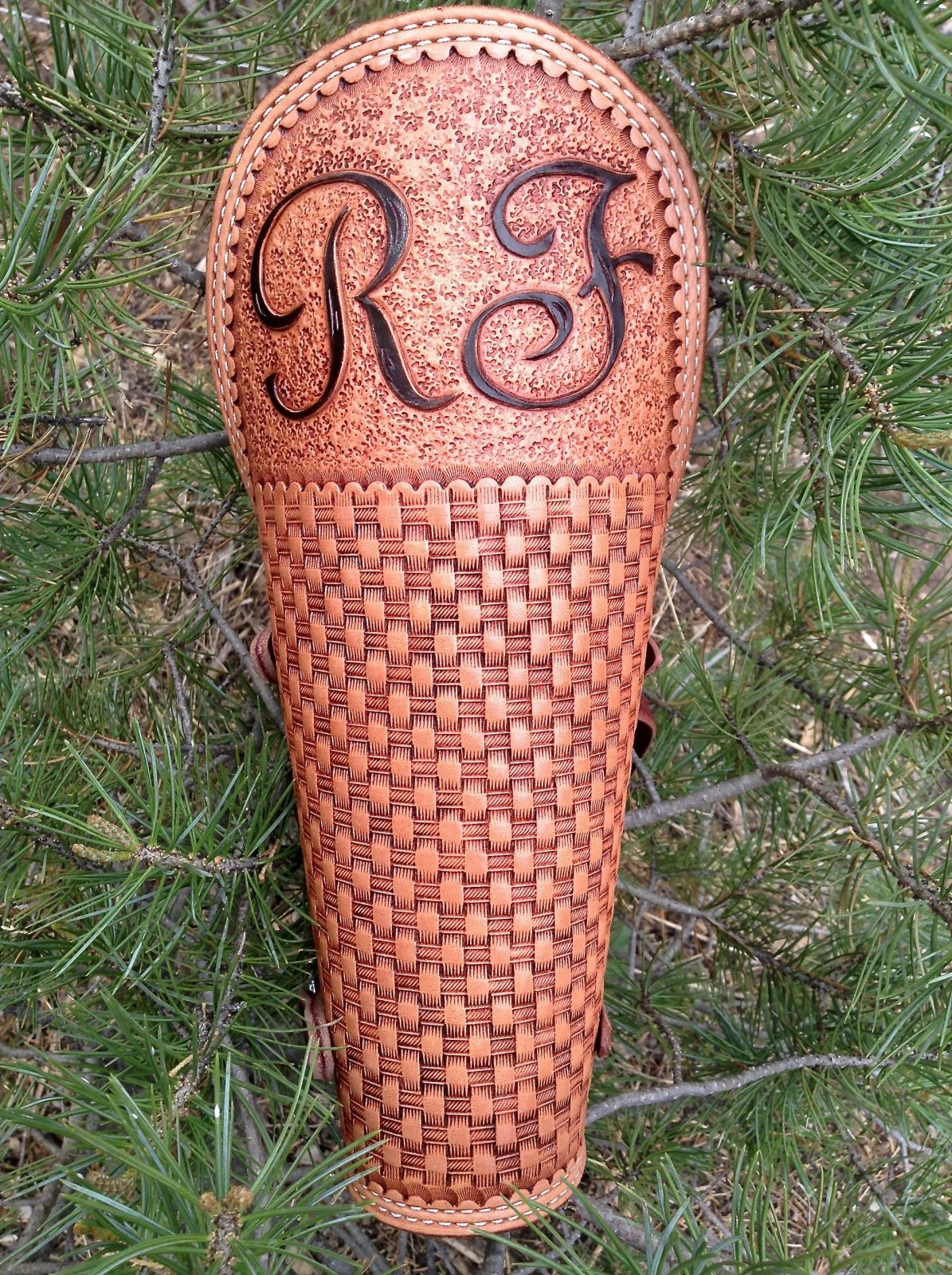 Custom Leather Welding Arm Pad Cuff And Rod Pouches Double Eagle 
