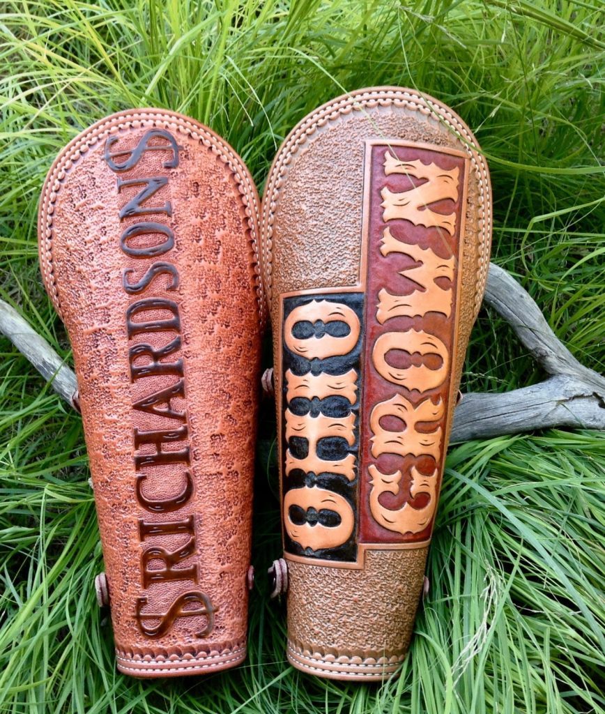 Custom Leather Welding Arm Pad/Cuff and Rod Pouches Double Eagle