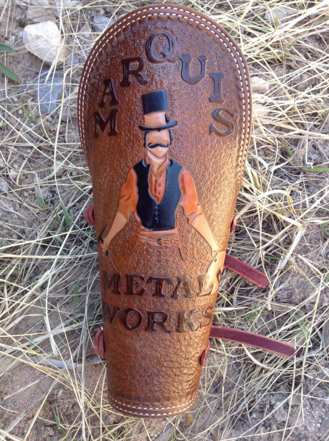 Custom Leather Welding Arm Pad/Cuff and Rod Pouches Double Eagle