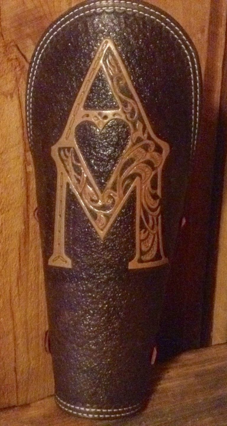 Custom Leather Welding Arm Pad/Cuff and Rod Pouches Double Eagle